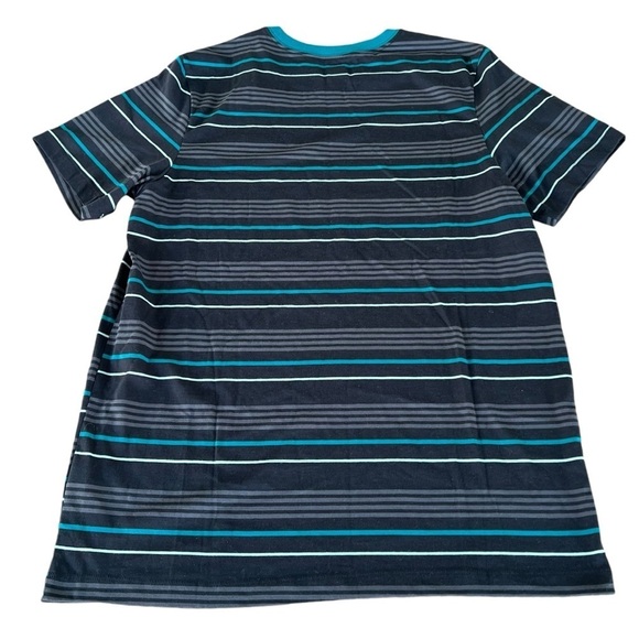 Nike Classic Crewneck T-Shirt Teal Stripe Embroidered Futura Logo Large NWT - Picture 4 of 8